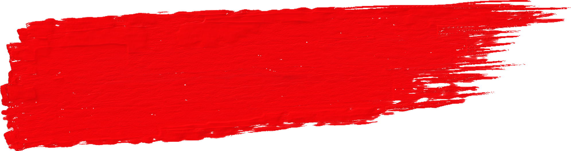 Red Paint Stroke on White Background 